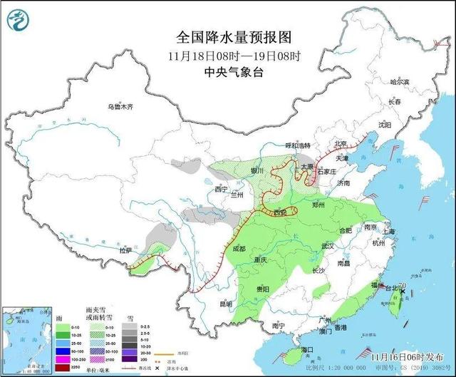 冷冷冷！大风＋降温都来了！全国冰冻线进程图出炉，这些地方雨雪天气持续在线